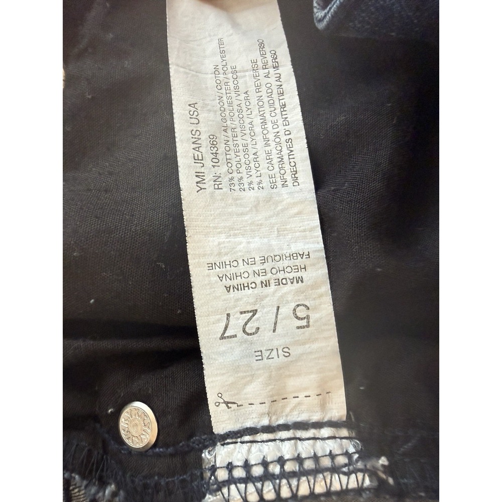 YMI Gigi Fit & Flare Bell Bottom Jeans Raw Hem Festival Wide Leg Y2K S 5/27 EUC - Picture 5 of 8